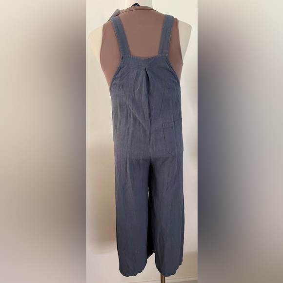 Anrabess | Linen Blend Overalls | Oversized Wide Leg | Comfy | Women’s S - Picture 4 of 7